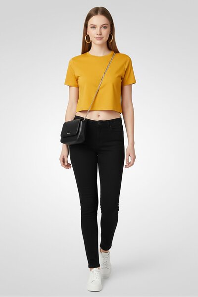 Gant Women Slim Fit Washed Stretchable Jeans, Black