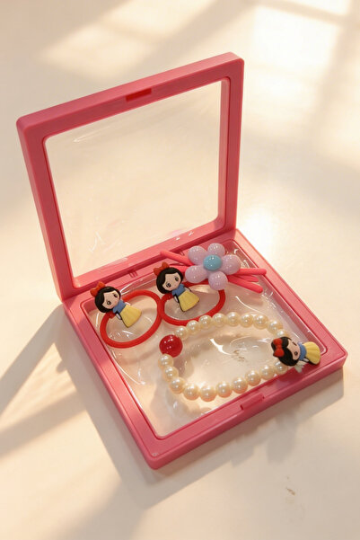 Katia&Bony Set de 4 brățări cu cataramă pentru fete, în cutie de plastic, roz