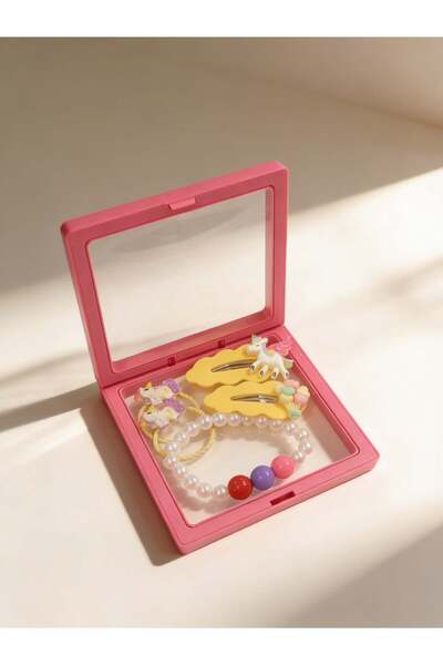 Katia&Bony Σετ αγκράφες για κορίτσια 4 τεμαχίων με μονόκερο σε πλαστικό κουτί...