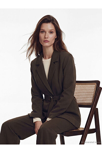 LC Waikiki Women's Blazer Jacket with Waist Belt from Uzg Store for Style Ent...