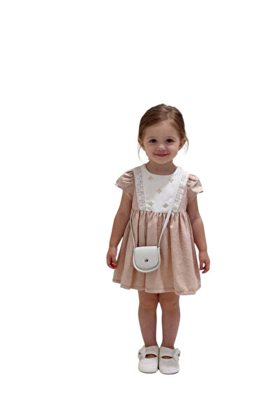 The-kid.co Beige Blossom Dress Set