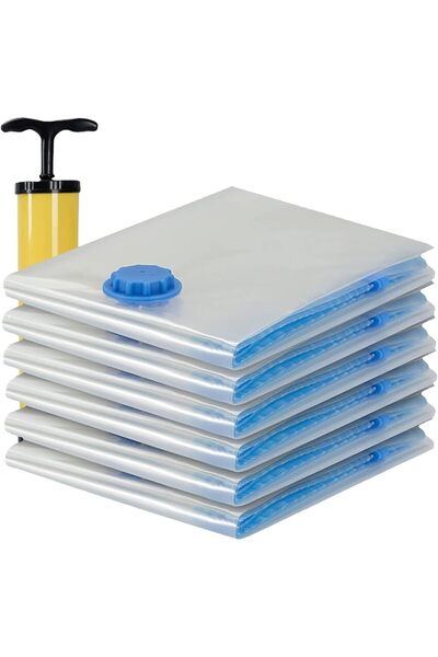 Arabest 6-Pack Vacuum Storage Bags with Hand Pump, 80x100cm Space Saver Compr...