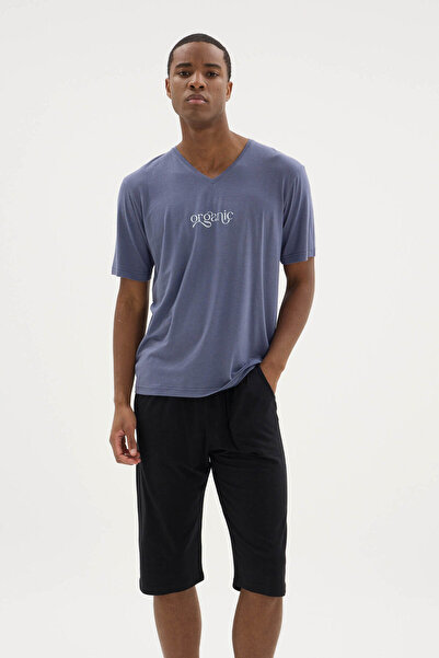 KLY Ανδρικό σετ κάπρι με λαιμόκοψη V από 95% μπαμπού για τη νέα σεζόν, με κομ...