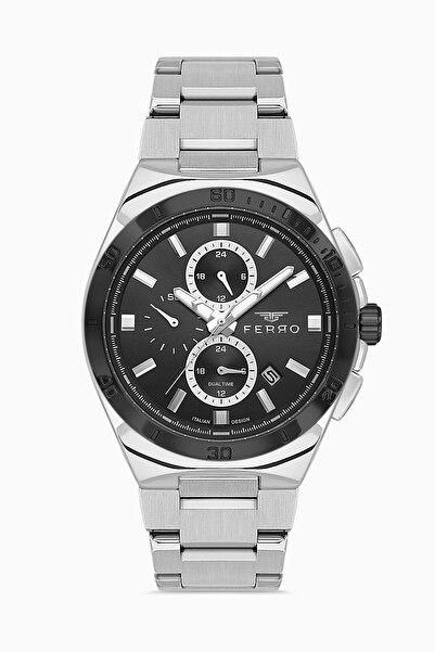 FERRO Silver Steel Cord Men's Wristwatch Fm11782A-J2 All Functions Active 3 A...