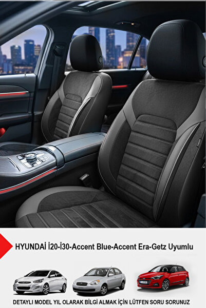 GM-DESIGN Alcantara Series Luxury Car Seat Cover - (Compatible with Hyundai İ...