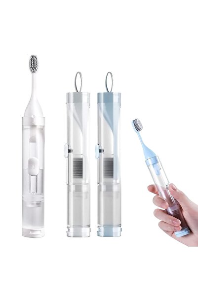 Arabest طقم فرشاة أسنان للسفر مكون من قطعتين، فرشاة أسنان قابلة للطي بحجم منا...