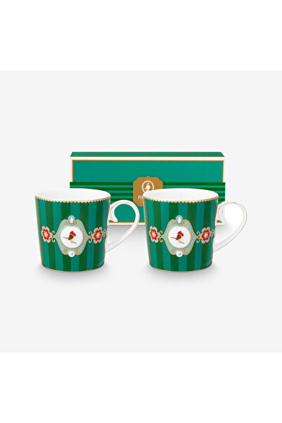 Pip Studio Love Birds Yeşil Porselen Kupa Seti 150 Ml