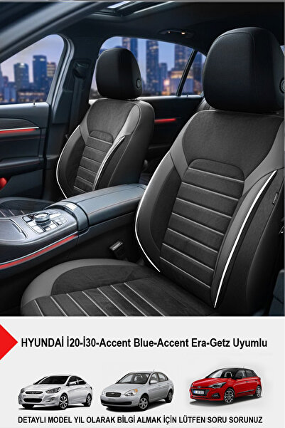 GM-DESIGN Alcantara Series Luxury Car Seat Cover - (Compatible with Hyundai İ...