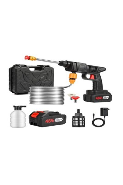 SimpluAcasa Set Complet Pistol de Spălat cu Presiune Portabil, 48V, 2 Acumula...