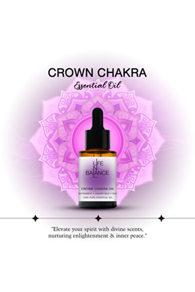 Lifenbalance زيت شاكرا التاج 15 مل - زيت اهتزازي 963 هرتز للإضاءة الروحية وال...