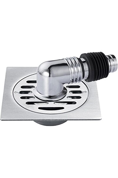 Arabest Square Floor Drain Cover with Pipe Connector, Stainless Steel Bathroo...