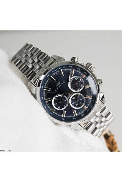 FERRO ساعة يد رجالية بسوار فولاذي FM11375A3