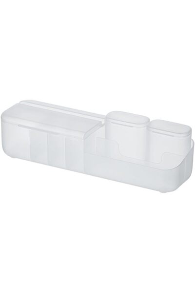 Arabest Cable Organizer Box with Lid, Large Desktop Storage Box for Data Cabl...