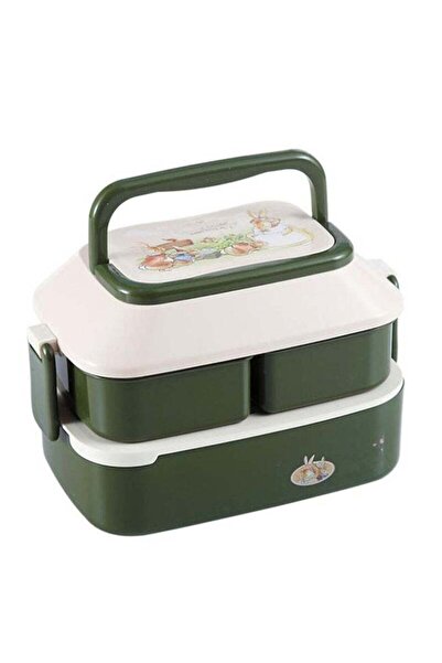 Arabest Lovely Rabbit Double Layered Lattice Children's Lunch Box