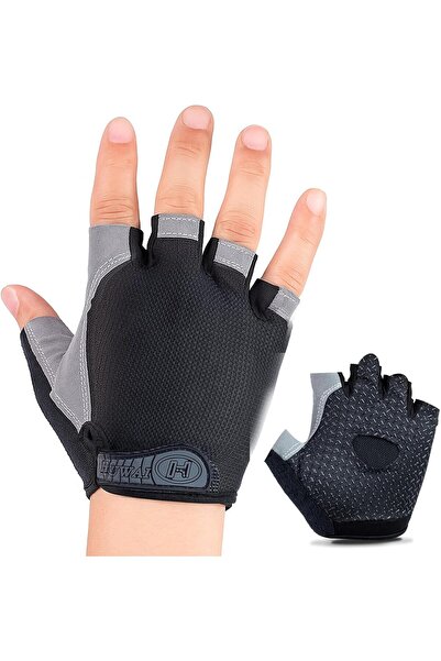 Arabest Half-Finger Ice Silk Cycling Gloves, Breathable Anti-Slip Sports Glov...