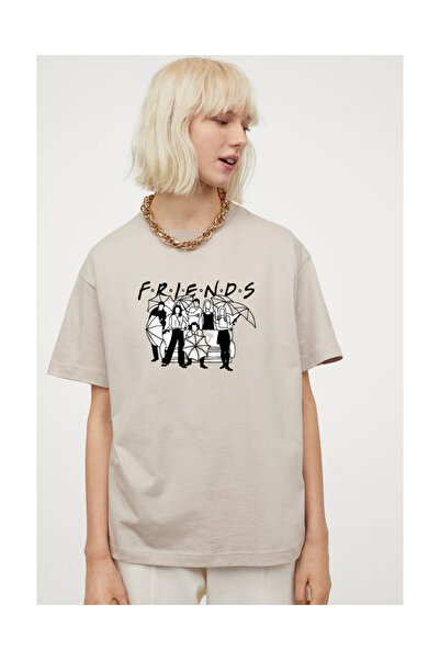 Tubinyoo Friends Printed Unisex Oversize T-Shirt