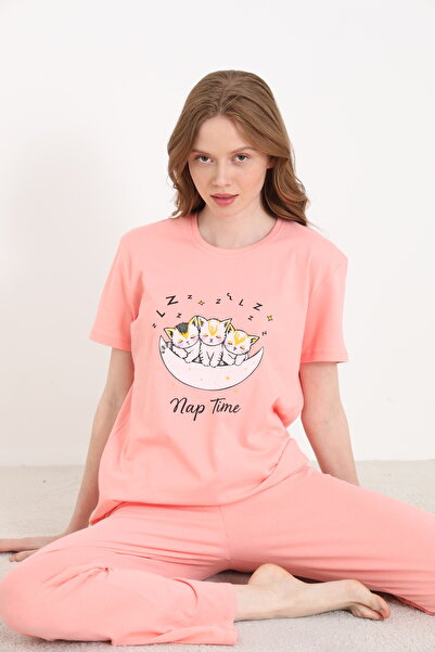 ELİTOL Дамски пижамен комплект от памук и ликра