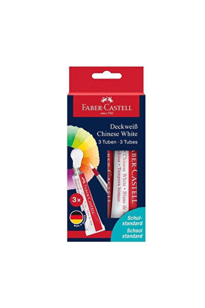 Faber Castell Σετ 3 τεμαχίων λευκή τέμπερα σε σωληνάριο 7,5 ml Faber-Castell