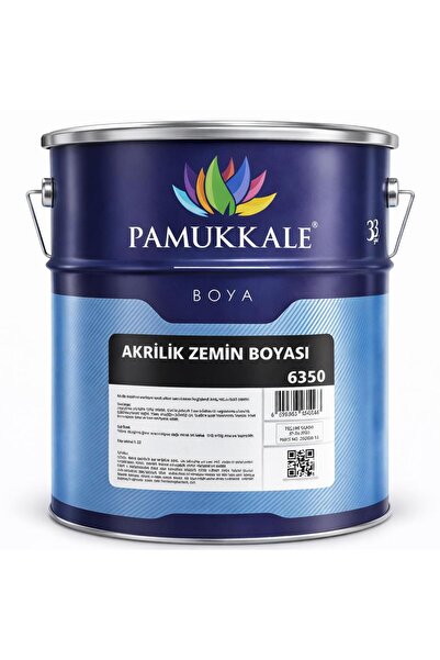 Pamukkale Akrilik Zemin Boyası 15 Kg Ral 7044 İpek Gri