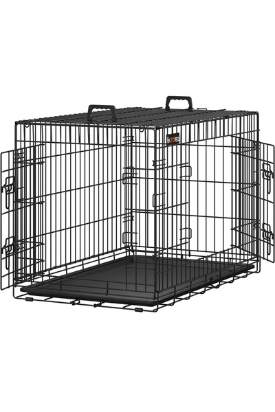 OEM Cusca pentru animale, 2 usi, pliabila din metal, tava detasabila, L, 93x5...