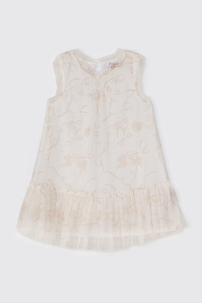 Panço Kız Bebek Beyaz Elbise