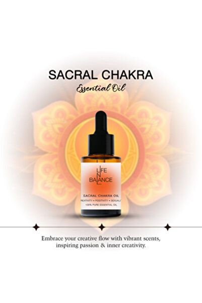 Lifenbalance زيت الشاكرا الساكرا 15 مل - مزيج علاجي شخصي بالاهتزازات بتردد 41...