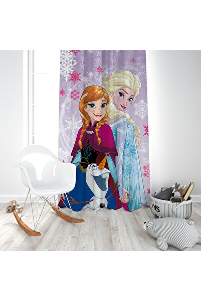 EVSEHOMES ELSA VE ANNA KAR TANESİ KİŞİYE ÖZEL TEK KANAT FON PERDE