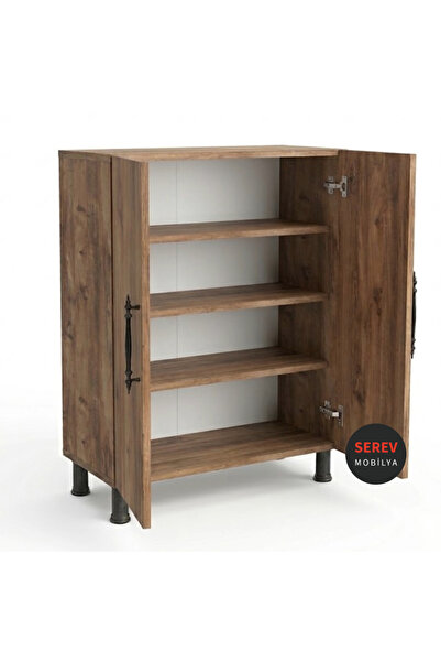 Serev Mobilya Geniş Çok Amaçlı 2 kapaklı Dolap Banyo Mutfak Erzak Kiler Dolab...