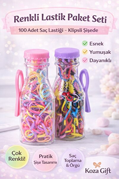 keyfisepet en keyifli sepet Σετ 100 έγχρωμων λαστιχάκια μαλλιών – Μίνι λαστιχ...