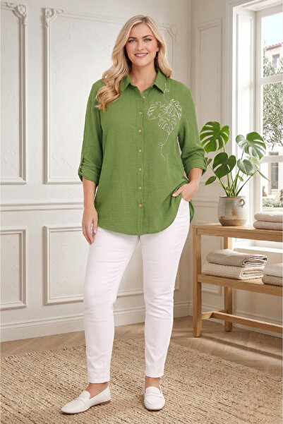 Modasultan Women's Strappy Foldable Sleeves Plus Size Breathable Anti-Sweat S...