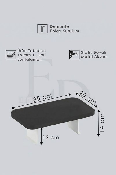 ED Efelez Design Tray, Metal Leg Organizer, Ponte Table Top Shelf, White Metal - Baroque Table