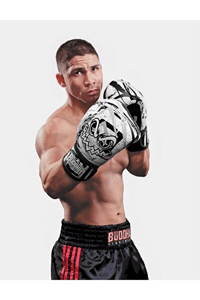 Buddha Fight Wear Buddha Creepy Green Yellow White Buddha Gloves for Boxing a...