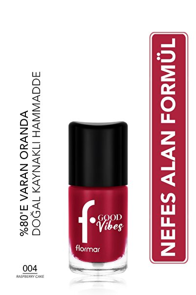 Flormar Good Vibes Yüksek Pigmentli & Parlak Bitişli Nefes Alabilen Oje