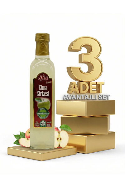 Afia Elma Sirkesi Cam Şişe 3x500 Ml