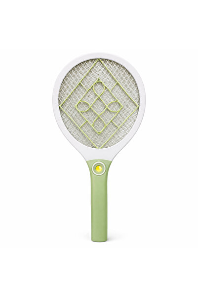 Biki مضرب بعوض باور كينج قابل للشحن مع لمبة LED / اخضر