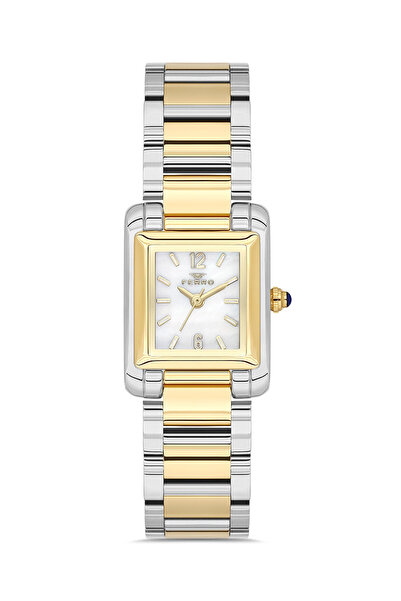 FERRO Yellow and Silver Steel Cord Women's Wristwatch Fl88308A-D 3 Atm Water ...