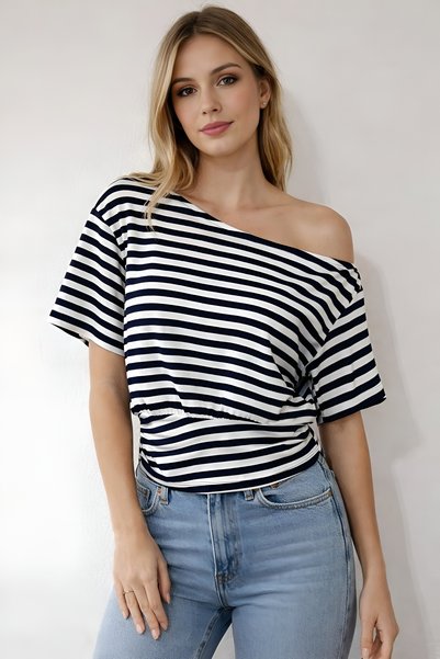 BLOUSE Yumuşak Dokulu Omuz Düşük Bluz