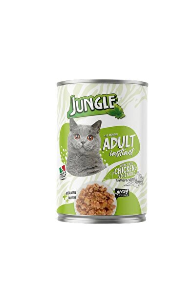 Jungle Jungle Wet Food for Adult Cats with Chicken and Vegetables 415g