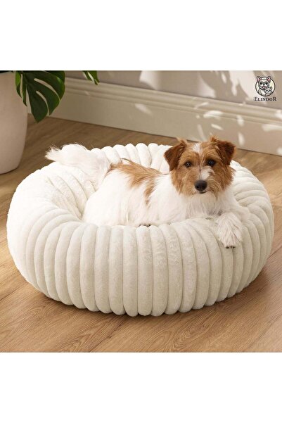 Elindor Comfortable Bed for Dogs and Cats Elindor® Round, Non-Slip Soft Cushi...