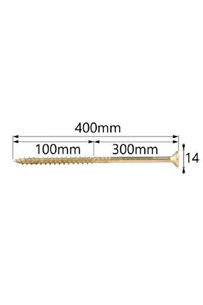 Mag-Krak Surub Dulgherie Cap Inecat 8x400 mm Torx TX40 - 50buc/cutie