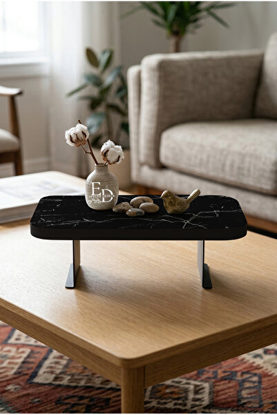 ED Efelez Design Tepsi , Metal Ayaklı Organizer , Ponte Masa Üzeri Raf , Siya...