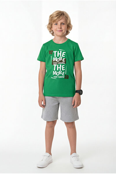 panios kids Μπλουζάκι με στρογγυλή λαιμόκοψη και κάπρι παντελόνι The More Pri...