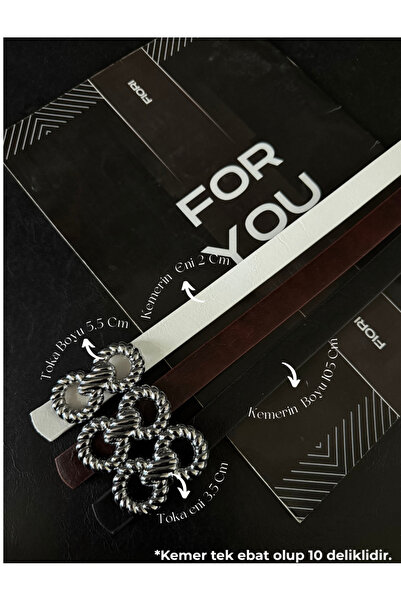 Fiori Black Thin Women's Belt with Auger Silver Buckle, Coat Belt, Shirt Belt...