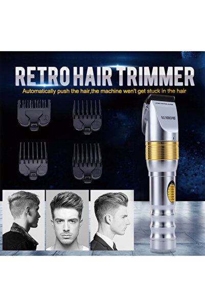 Sunhome ماكينة قص الشعر الكهربائية الاحترافية القابلة لإعادة الشحن باللون الذ...