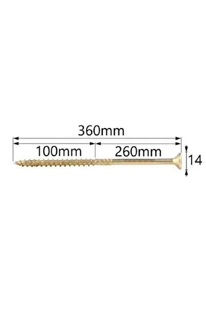 Mag-Krak Surub Dulgherie Cap Inecat 8x360 mm Torx TX40 - 50buc/cutie