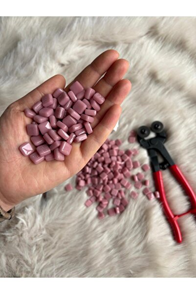 Karsan Mozaik Sanatsal Mikro Mozaik Pembe 1x1cm Mozaik Sanatı Malzeme (100gr)