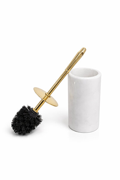 FARALYAHOME Βούρτσα τουαλέτας από φυσικό λευκό μάρμαρο, Βούρτσα τουαλέτας με ...