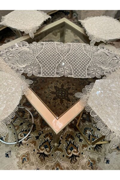 Generic Jewel Table Runner - 5 Pieces - Modern Embossed Table Runners