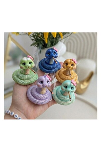 NurMood Art Decoration Sevimli Yılan Tütsülük – El Yapımı Dekoratif Tütsü Standı