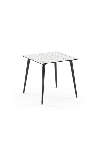 Tilia Lamax-F Masa Siyah Metal Katlanabilir Ayak Terrazzo Desen Kompakt Tabla...